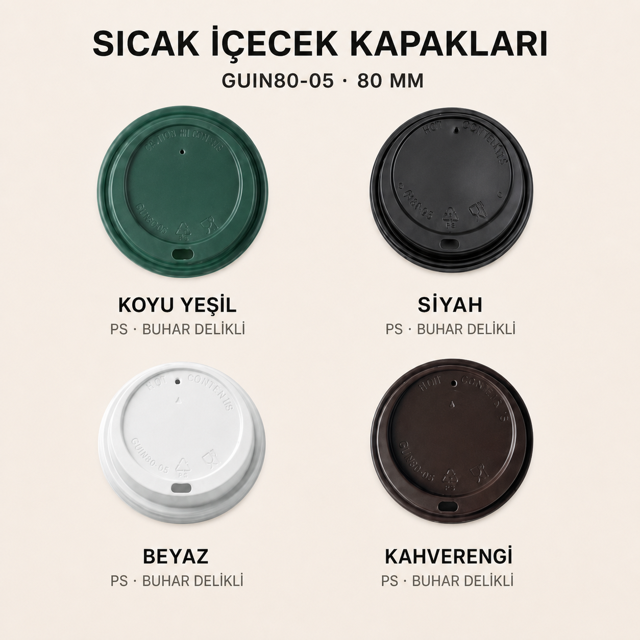 Sıcak içecek kapakları